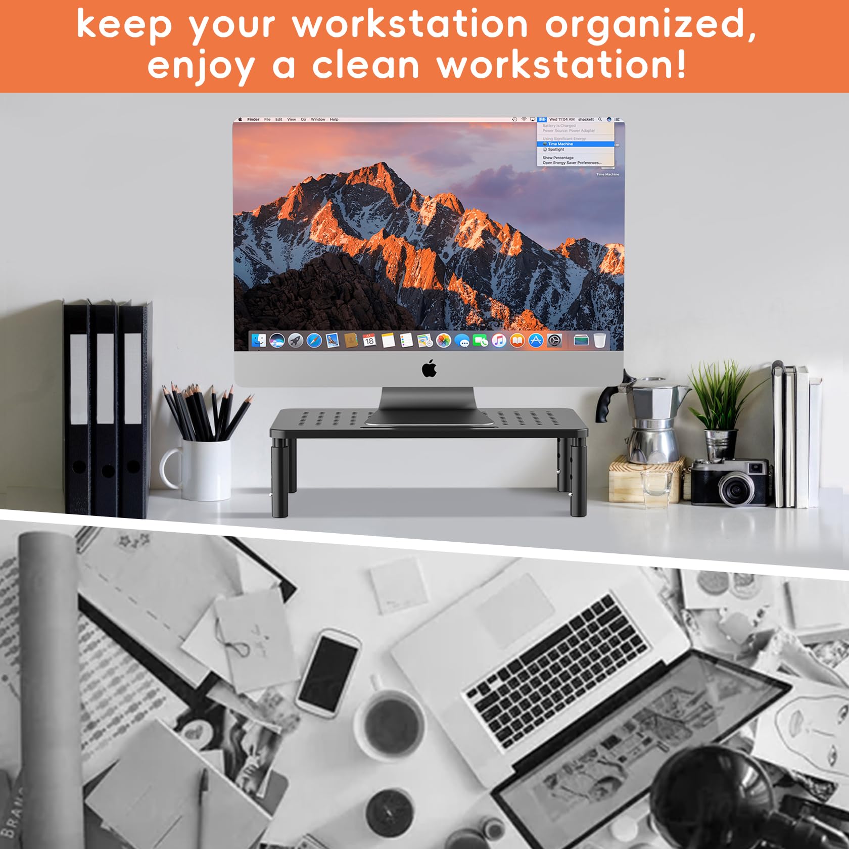 Snapklik.com : UPGRAVITY Monitor Stand For Desk,3 Height Adjustable ...