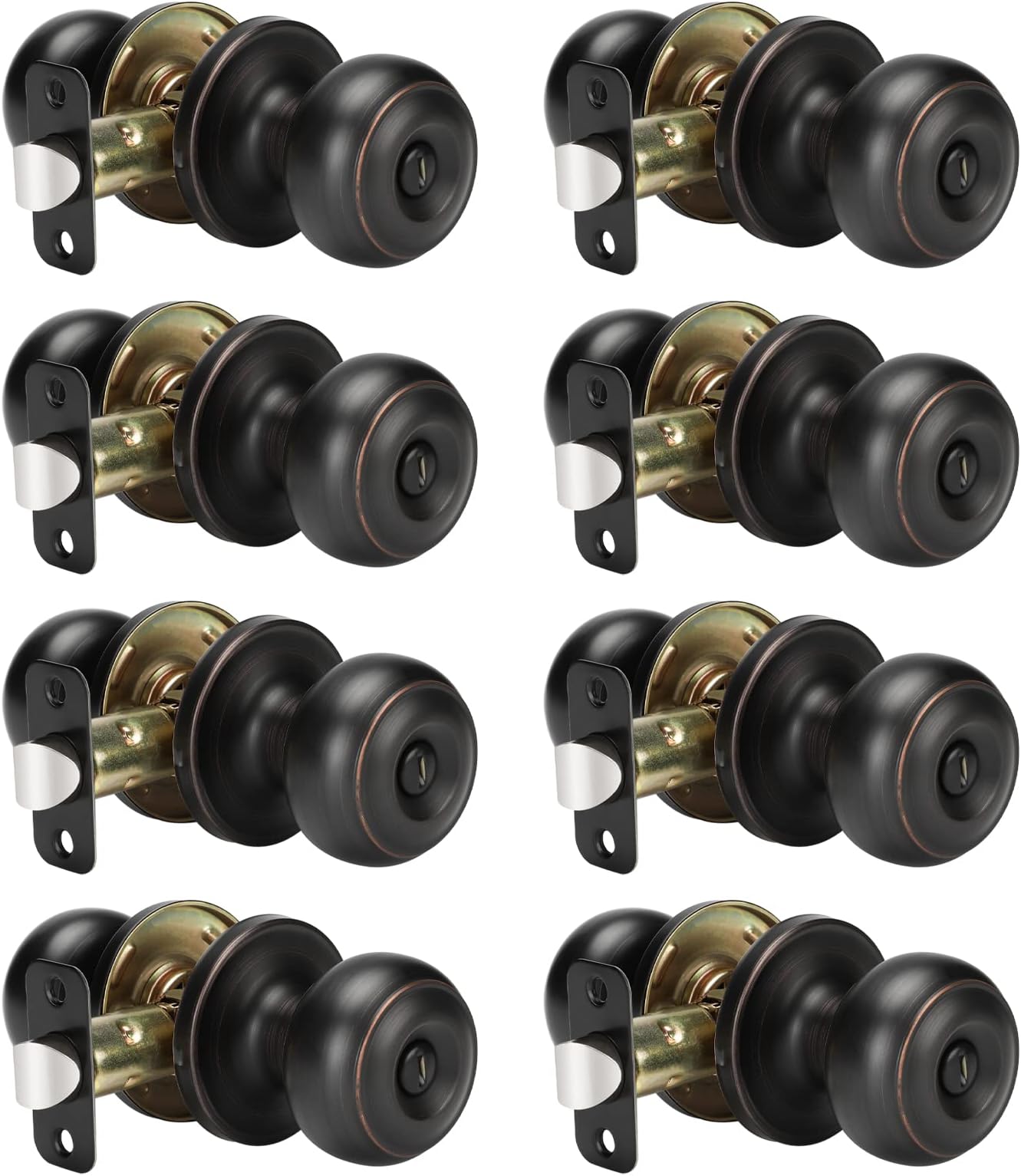 goldenwarm 10 Pack OilRubbed Bronze Interior Door Knobs, 3 Pack OilRubbed Bronze Bronze