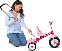 Vista 7 de Radio Flyer Deluxe Steer & Stroll Trike, Sencillo, Rosado
