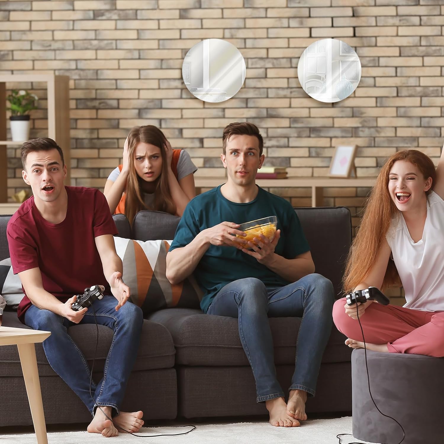 18 Pcs Round Mirrors for Centerpieces 8 Inch Circle Mirror Centerpieces for Tables Mirror Tiles for Wedding Decor Crafts Baby Shower Christmas Decorations