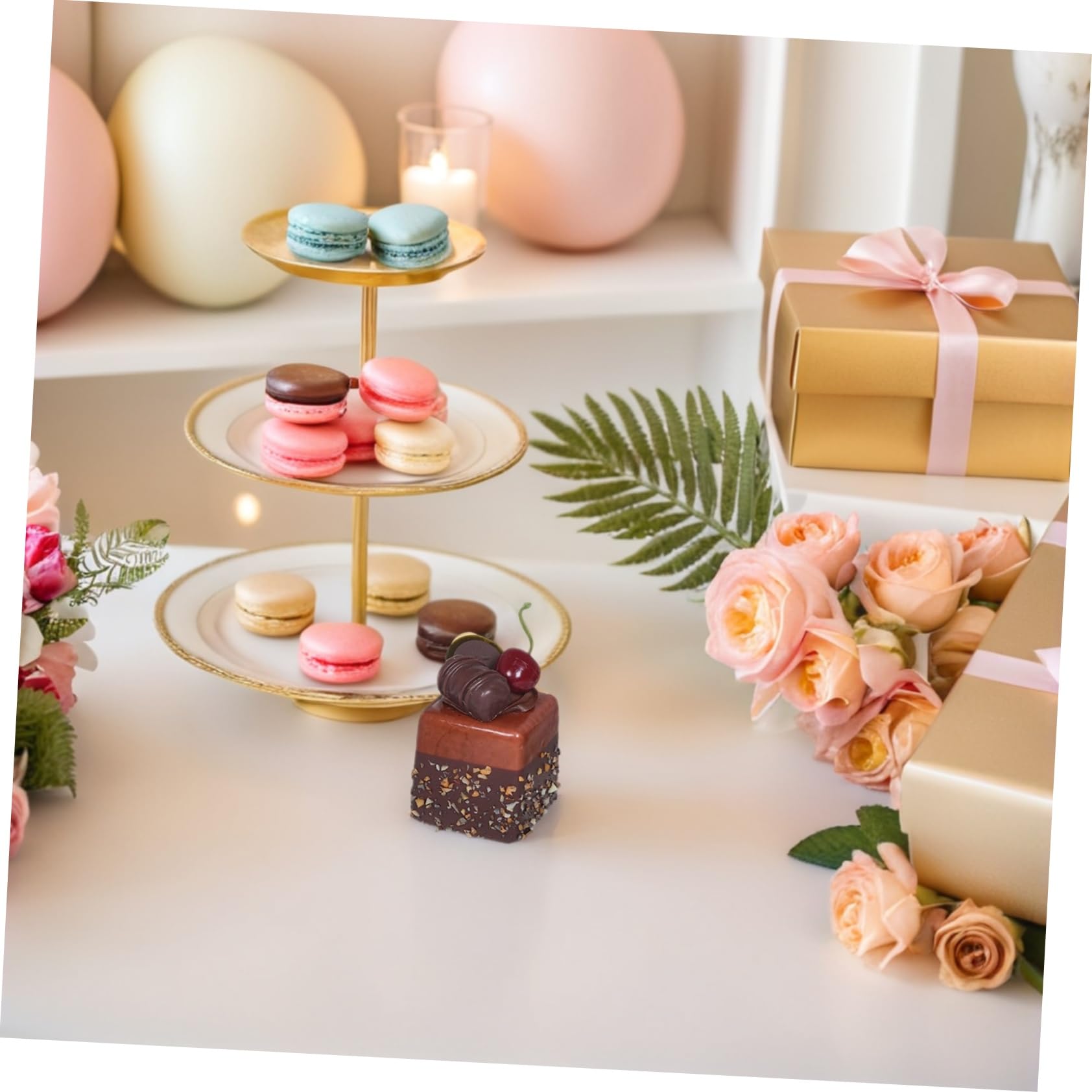 Cabilock 8pezzi Torta Finta Realistica in Pvc Cibo Simulato per Decorazioni da Cucina Oggetto di Scena per Esposizione di Torte Finti per Feste e Foto