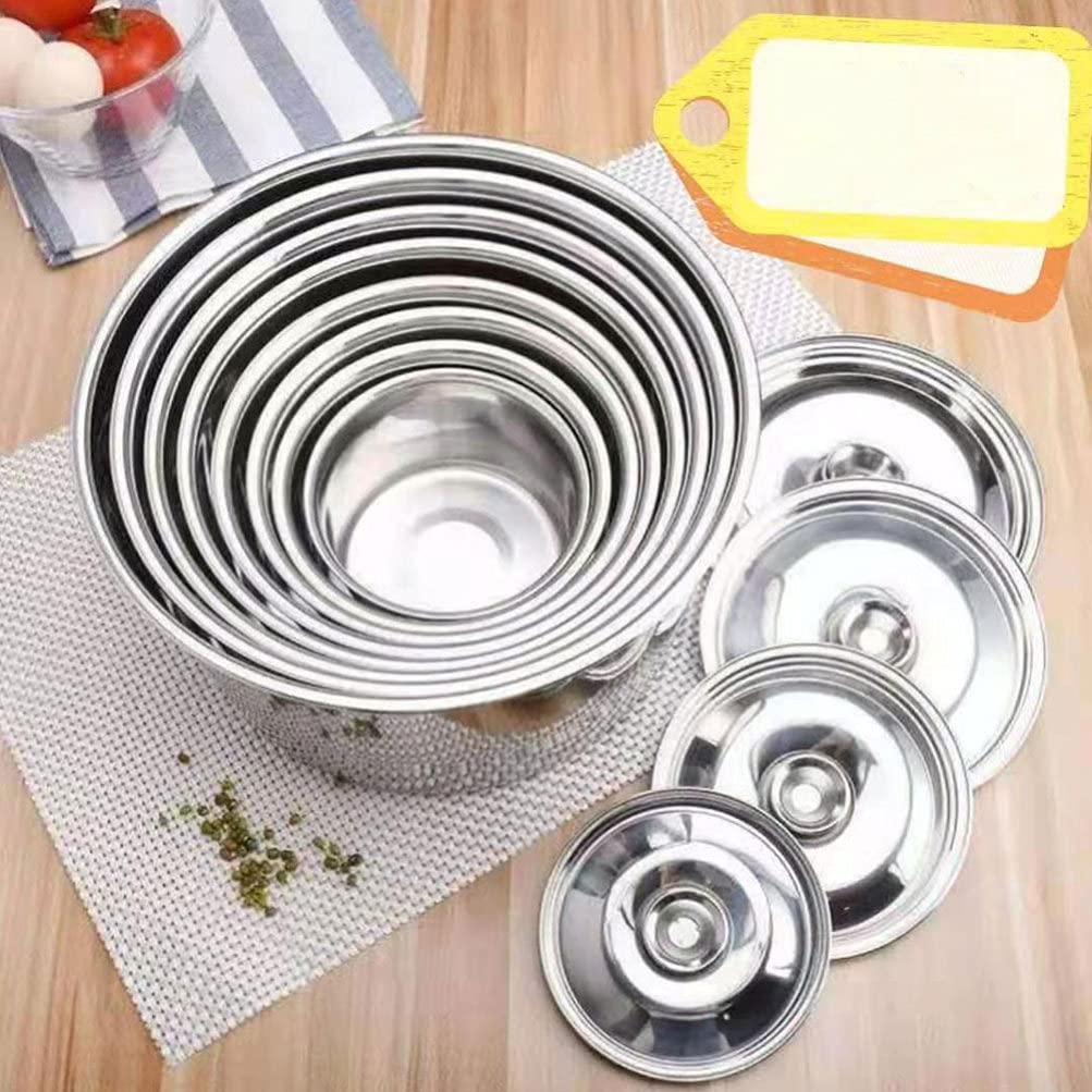 Coperchio,Coperchio in Vetro/Inox/Alluminio,8 pezzi in acciaio inox coperchio universale padelle pentole coperchio padelle rotonde coperchi pentole sostituzione pentole padelle copertura per