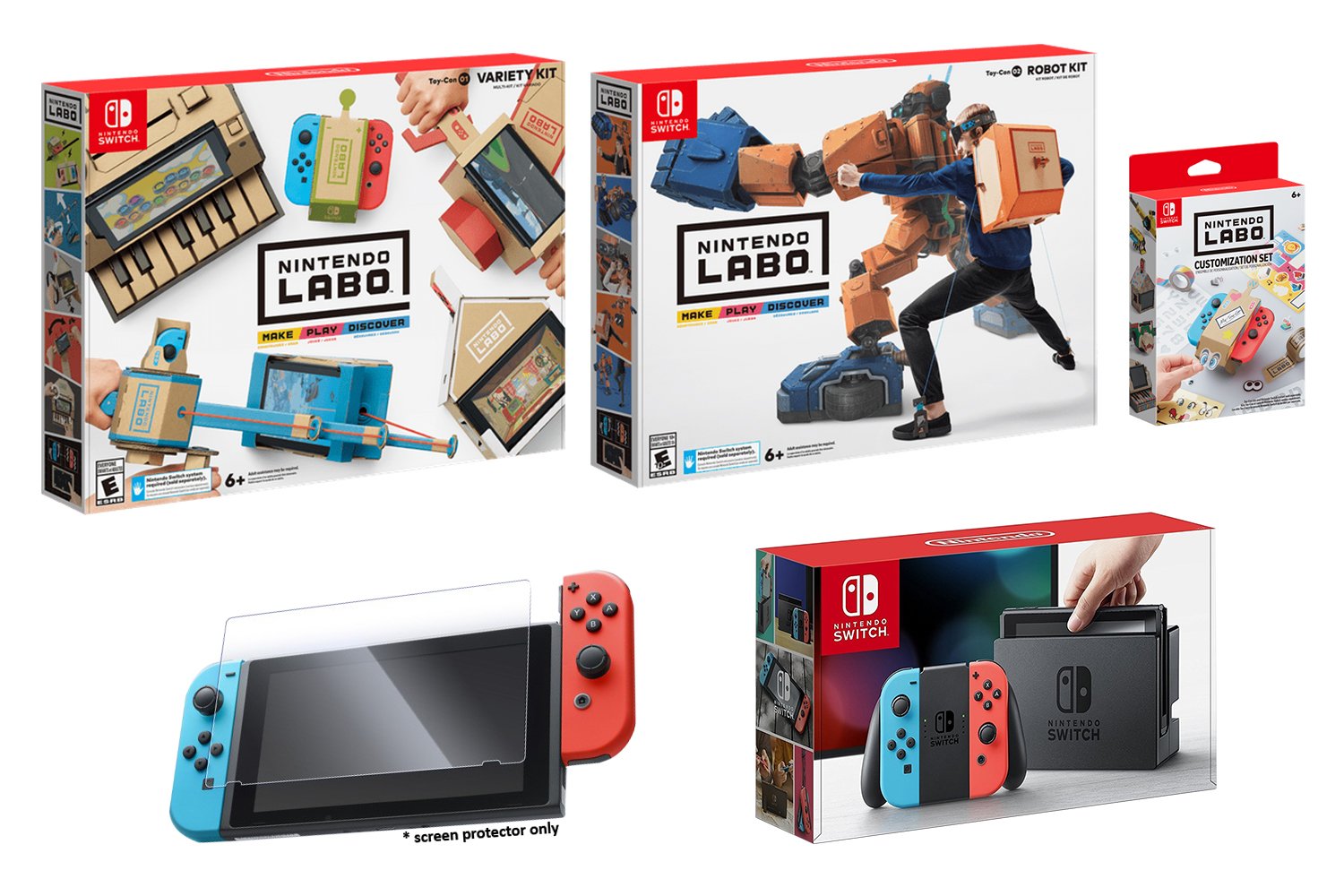 Gra Nintendo Switch Nintendo Labo Variety Kit Amazon.com: Nintendo Switch and Labo Deluxe Bundle (5items): Nintendo
