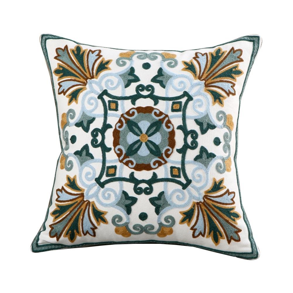ZUODU Jacquard Cushion Cover, 45cmx45cm Embroidered Cotton Decorative Throw Pillow Cover Cushion Case Pillow Case,Sofa,Chair,Car Use (pattern -5)