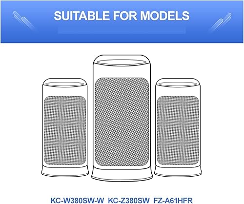 Miniatura 2 de LANGshaw Juego de filtros de purificador de aire compatible con FZ-380HFS FZ-C150HFE FZ-C150DFS Compatible para Sharp KC-860E KC-860A KC-A60EUW