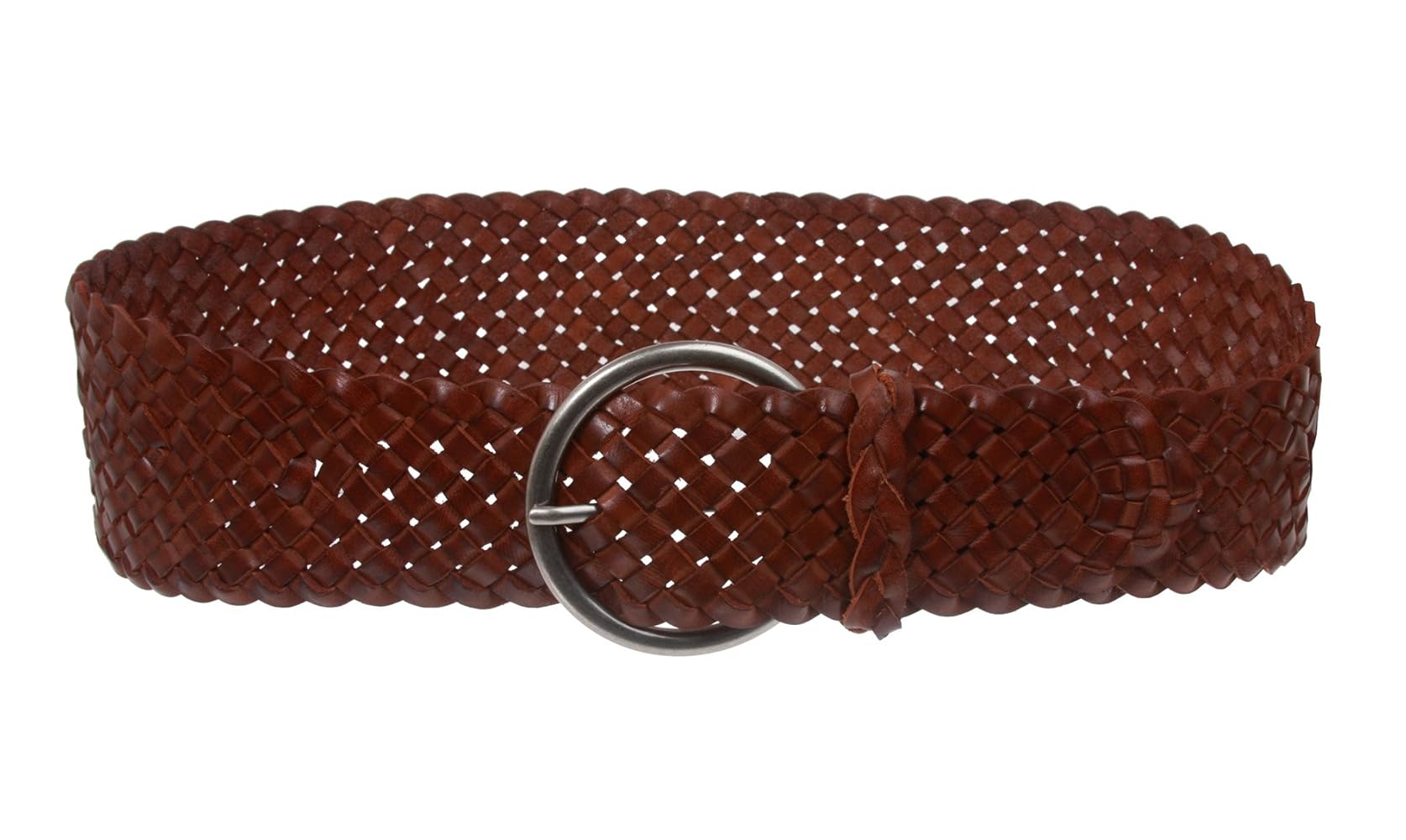 【cacharel】 BROWN LEATHER wide BELT Women Business Casual Fashion Belt High Waist Hip Big Square