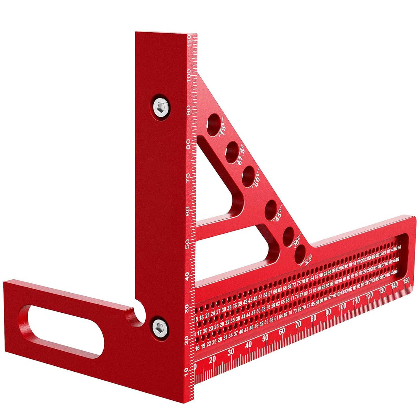 Vauki 3D Escuadra Carpintero, Escuadra Carpintero Aluminio Preciso para Trabajo de Madera, Escuadra Carpintero Multi-Ángulo 22,5-90°, Herramienta de Medición Versátil para Amantes de DIY y Artesanos