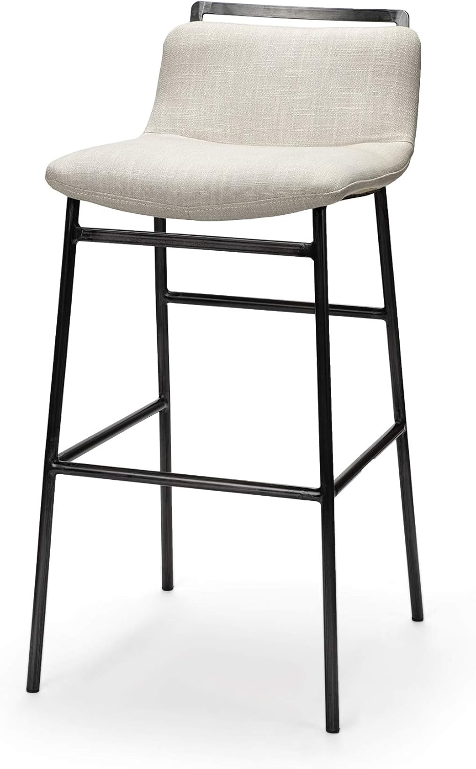 Mercana Kavalan II Bar Stool, 18" x 21" x 37", White | Matte-Black