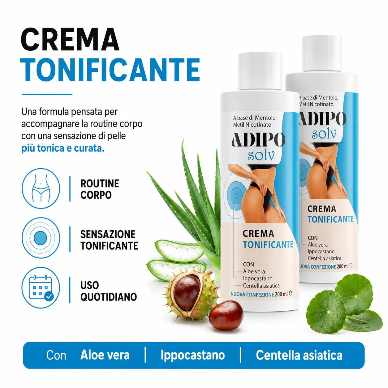 AdipoSolv Crema Sciogli Grasso 400ml – Liporiducente Snellente e Rassodante – Trattamento Anticellulite e Antismagliature