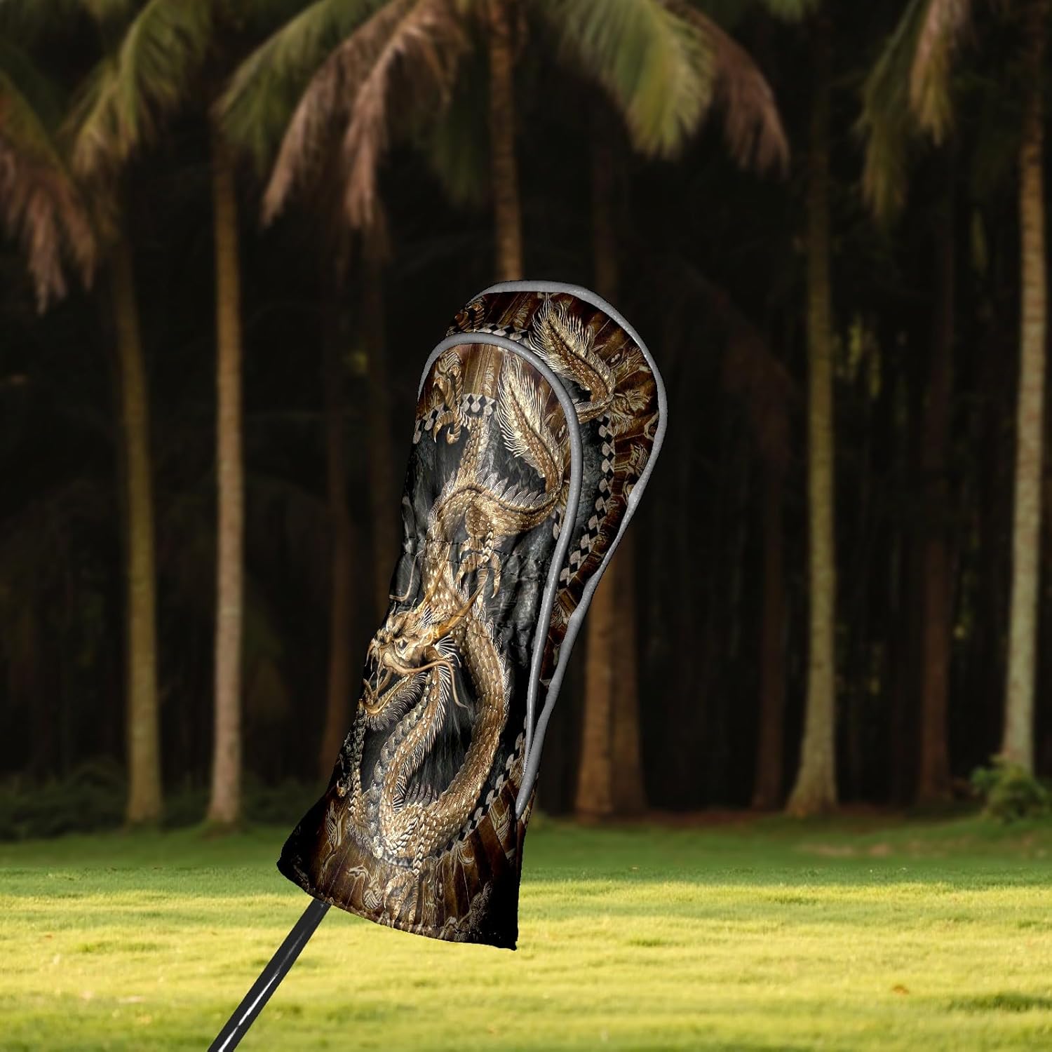 Golf Club Covers Premium Leather Driver Headcover Golf Club Head Covers for Driver Fairway Woods Clubs, Waterproof Golf Headcovers with Anti-Scratch Lining for Men Women