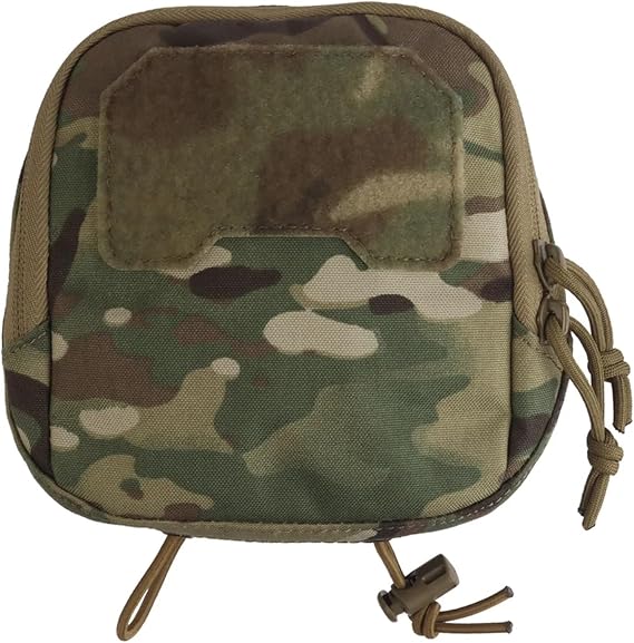 MOLLE Tactical Utility Admin Pouch - Dual Zipper Elastic Organizer For Tourniquet Flashlight Chem Lights Fits Vest Belt