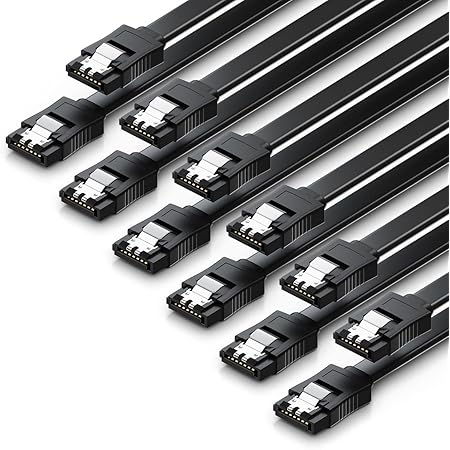 3 Cavi SATA-3 6Gb/s KabelDirekt 60cm - Connettore A L Per Dischi Fissi, SSD E Unità Ottiche | Nero - Foto 2