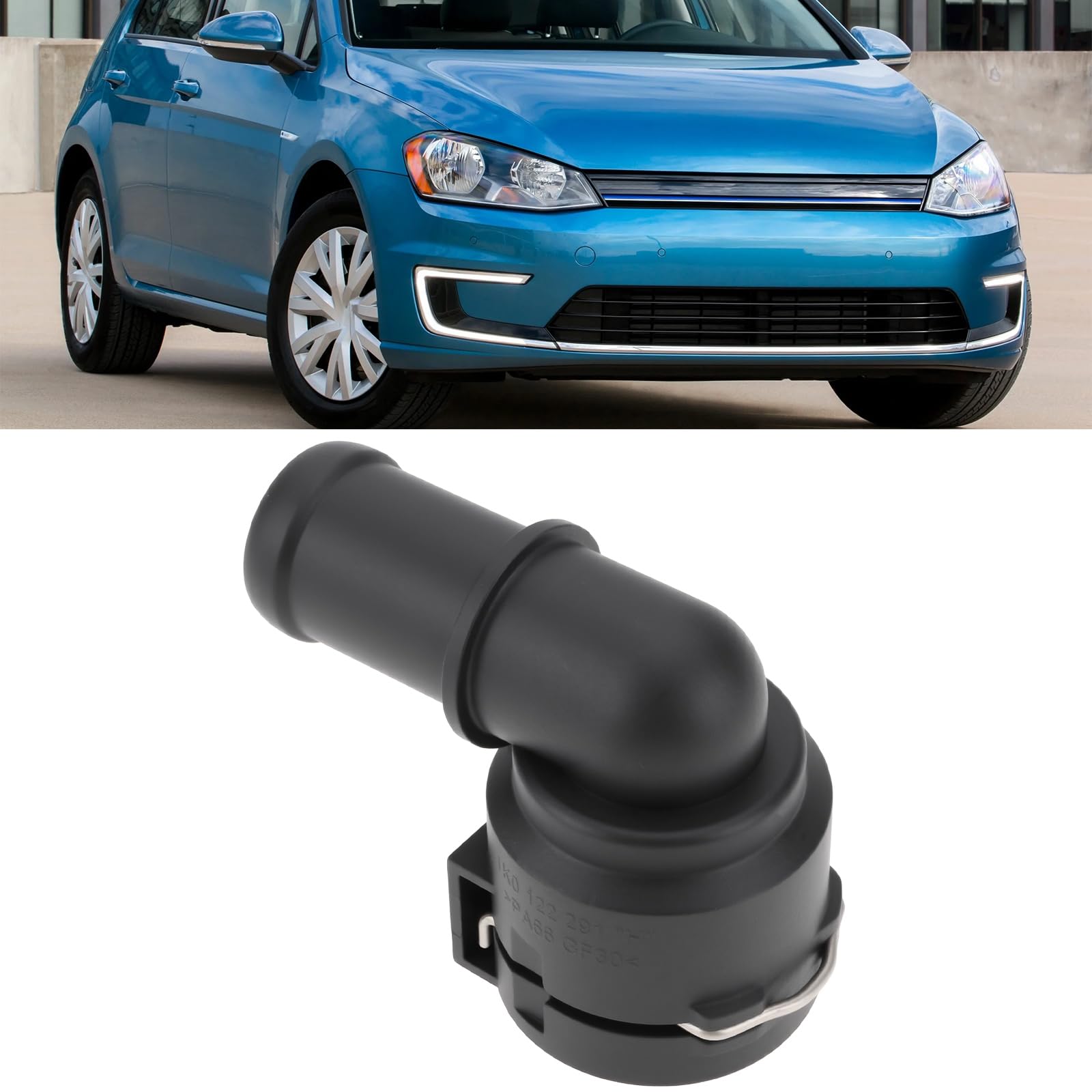ECSiNG 2 pezzi flangia refrigerante 1K0122291H tubo raccordo per tubo refrigerante compatibile con VW compatibile con Audi