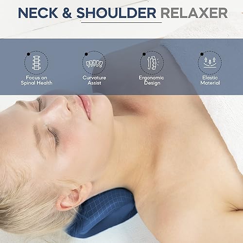 Miniatura 10 de Estirador de cuello de tracción cervical, relajante de cuello y hombros para aliviar el dolor, almohada ergonómica para el cuello, corrector