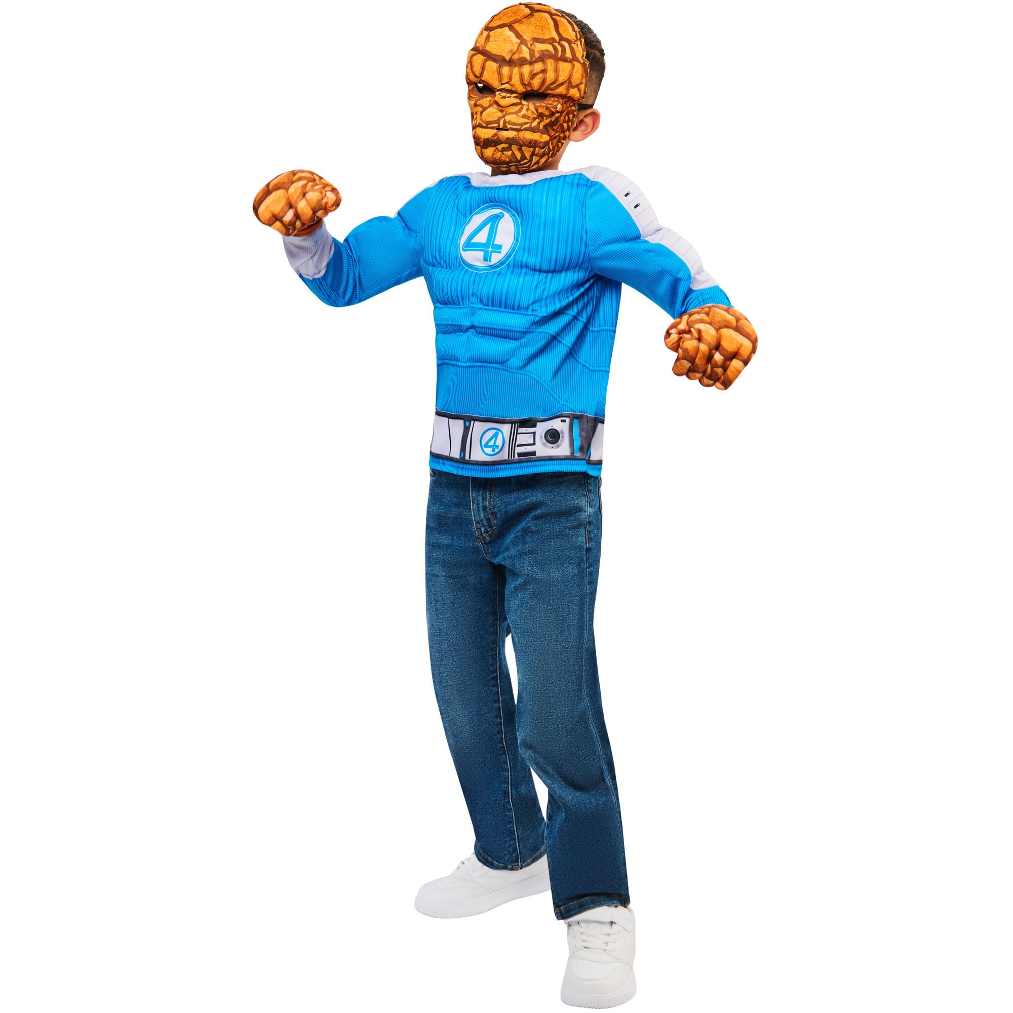 Rubies Official Fantastic Four, The Thing Costume Child Costume, Kids Fancy Dress, Size Age 7-8 Years, Blue