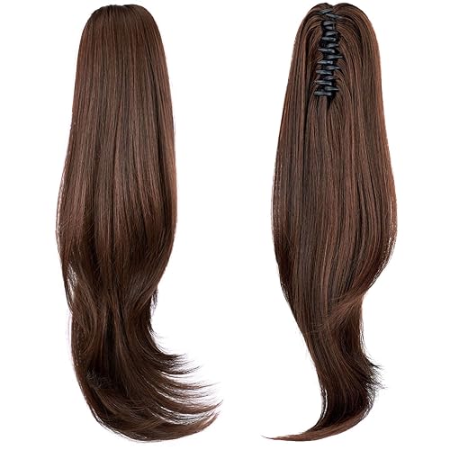 Miniatura 274 de Brown ponytail extension,16" claw clip hair extensions ponytail short curly hair ponytail Extension Natural Looking Synthetic Hairpiece for Women