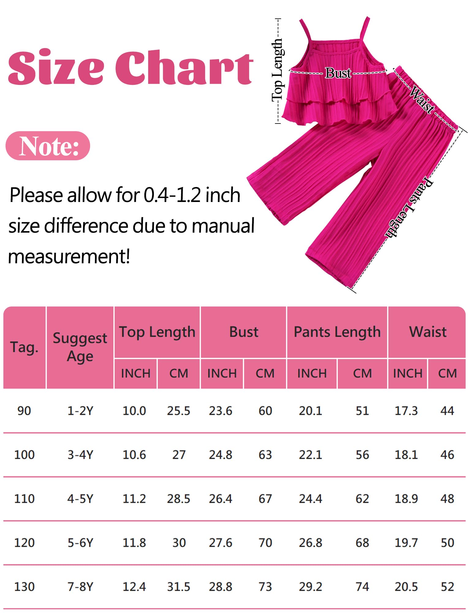 SEAUR Sommer Outfits Mädchen 2pcs Outfits Party Kleidung Kinder Outfit Urlaub Mädchen Geraffte Top