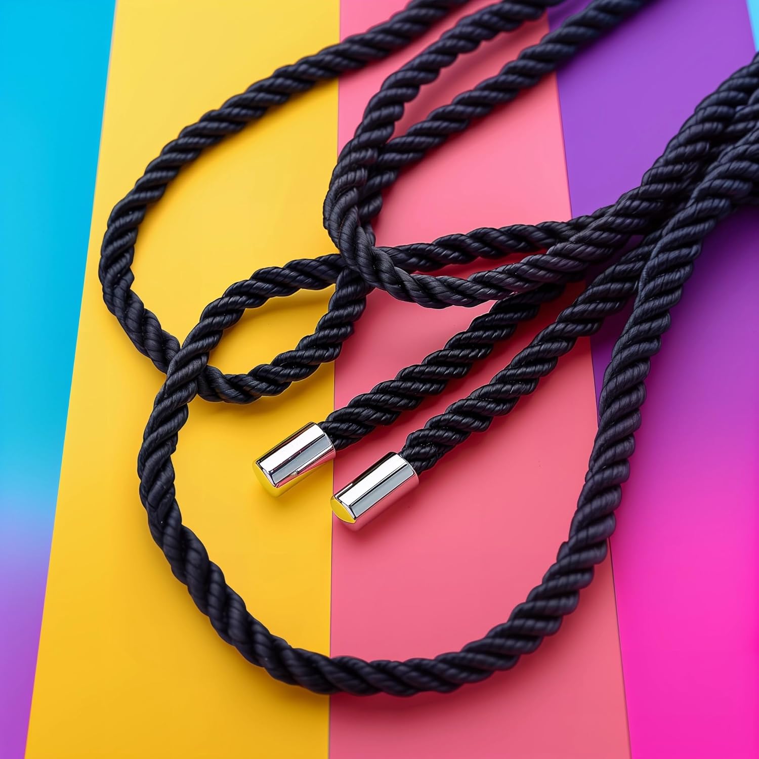 2X Satin Rope | 64 Foot Long Soft Braided Craft Rope 1/4 Inch