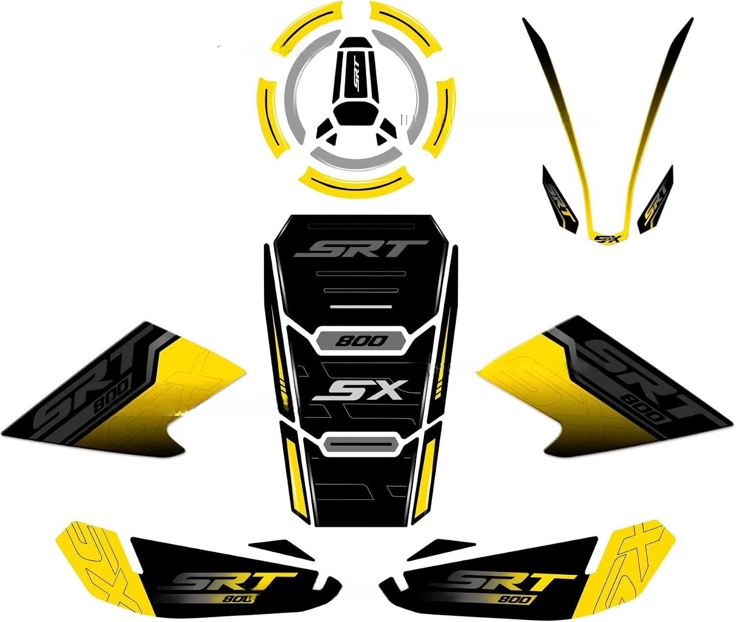 Tank Protection Sticker Motorcycle Accessories Fuel Tank Pad Protector Covers Knee Grip Stickers Kit for SRT 800 SX 2024