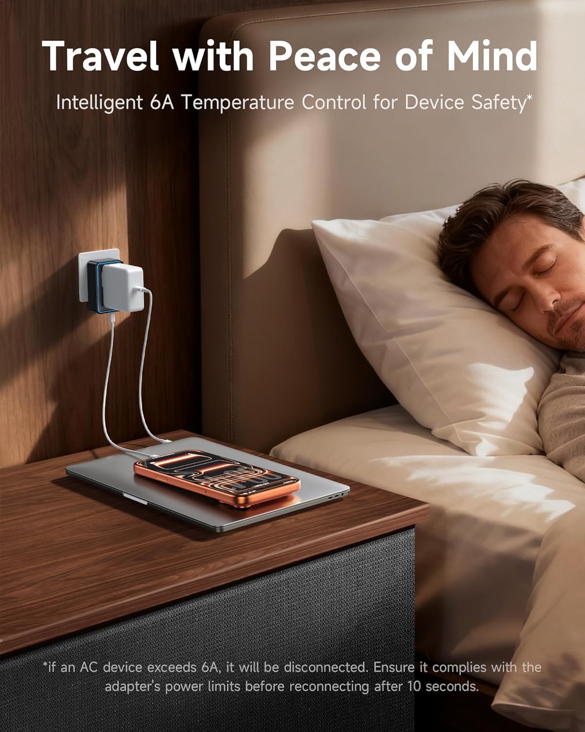 Mini Universal Travel Adapter, 【2026 Ultra-Thin】 PD 25W 4-Port Power Adapter with 1 AC, 1 USB-A, and 2 USB-C Ports, Smart Temperature Control, Compatible for EU/UK/AU/AS, Ideal for Travel Essentials - Image 4