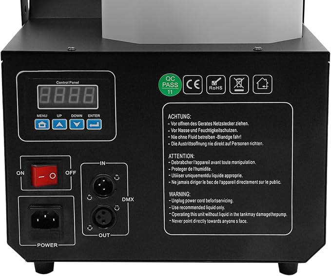Máquina de nieve artificial 1500W con luces LED y control remoto miniatura 7