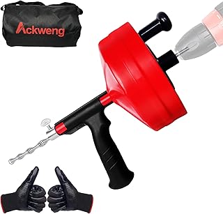 Drain Snake 50 Ft, Plumbing Snake for Sink with Dr...