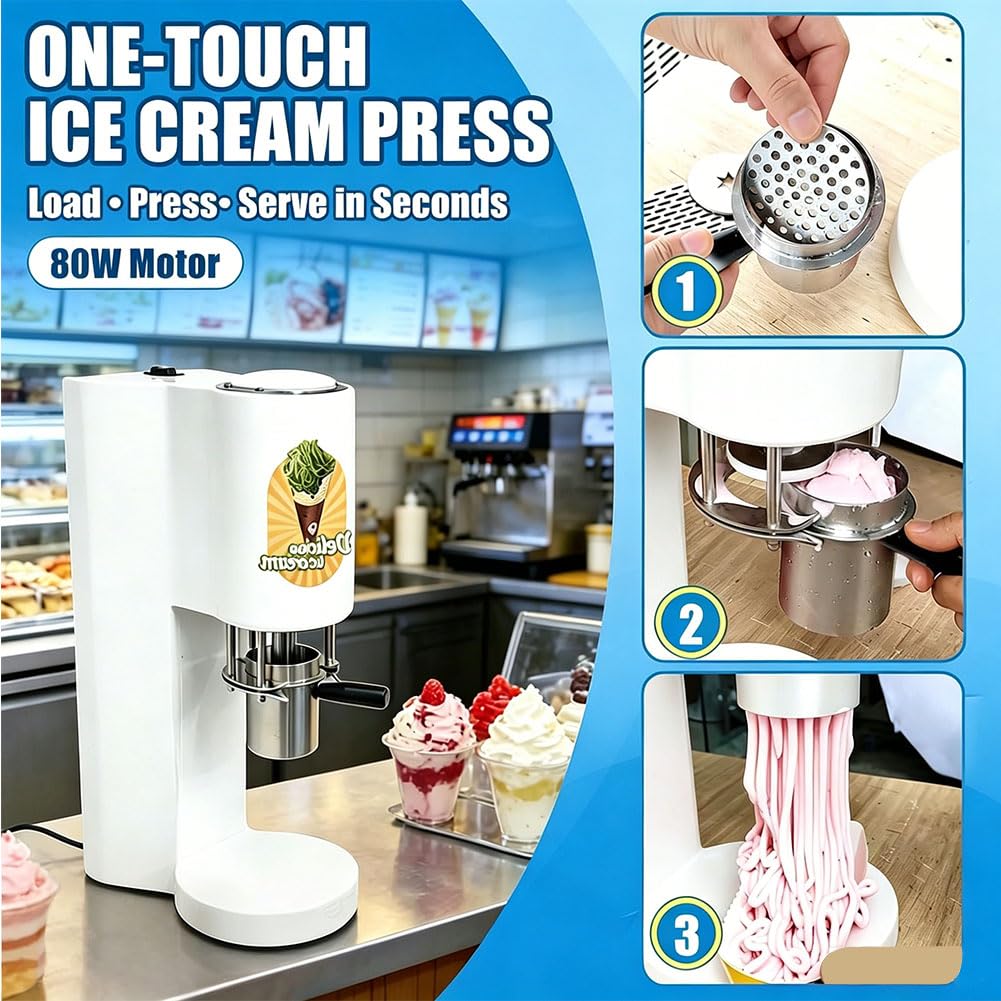 Heladeras Hacer Helado, Ice Cream Maker Maquina para Hacer Helados Maquina Helados Soft Yellow