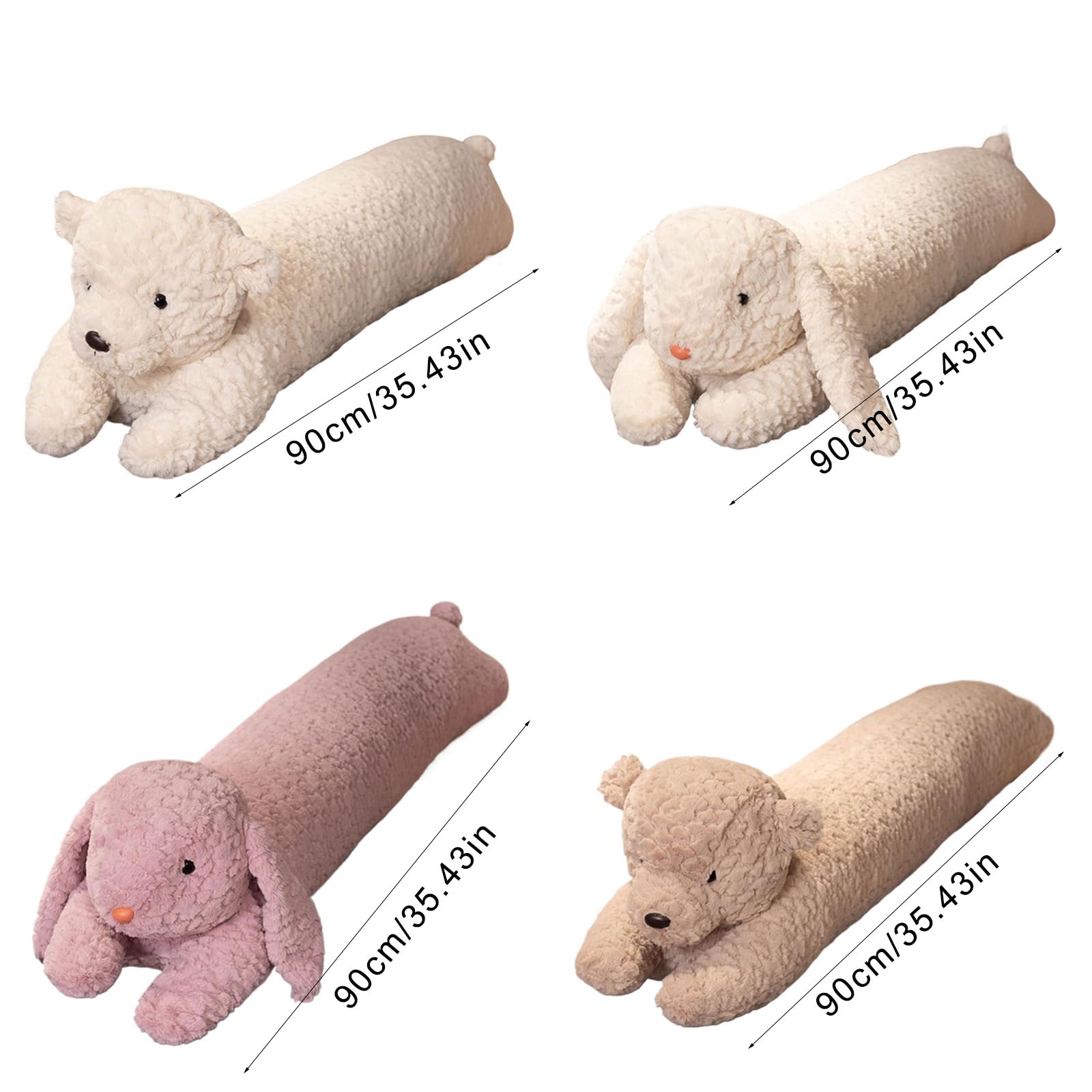 Bonita almohada larga funcional con forma de animal con diseño de dibujos animados para niños y adultos, almohada de regalo de cumpleaños para mujeres