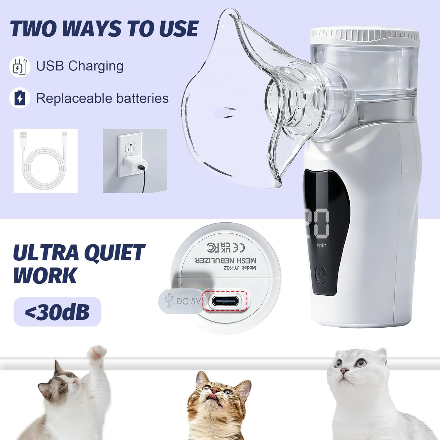 Pet Oxygen Chamber, Small Pet Incubator, Animal Nebulizer Box, Pets Delivery with Padded Cotton, Cat's Nest, Pets Nebulizer Accessories for Dogs, Cats, Puppies, Kittens(100L)