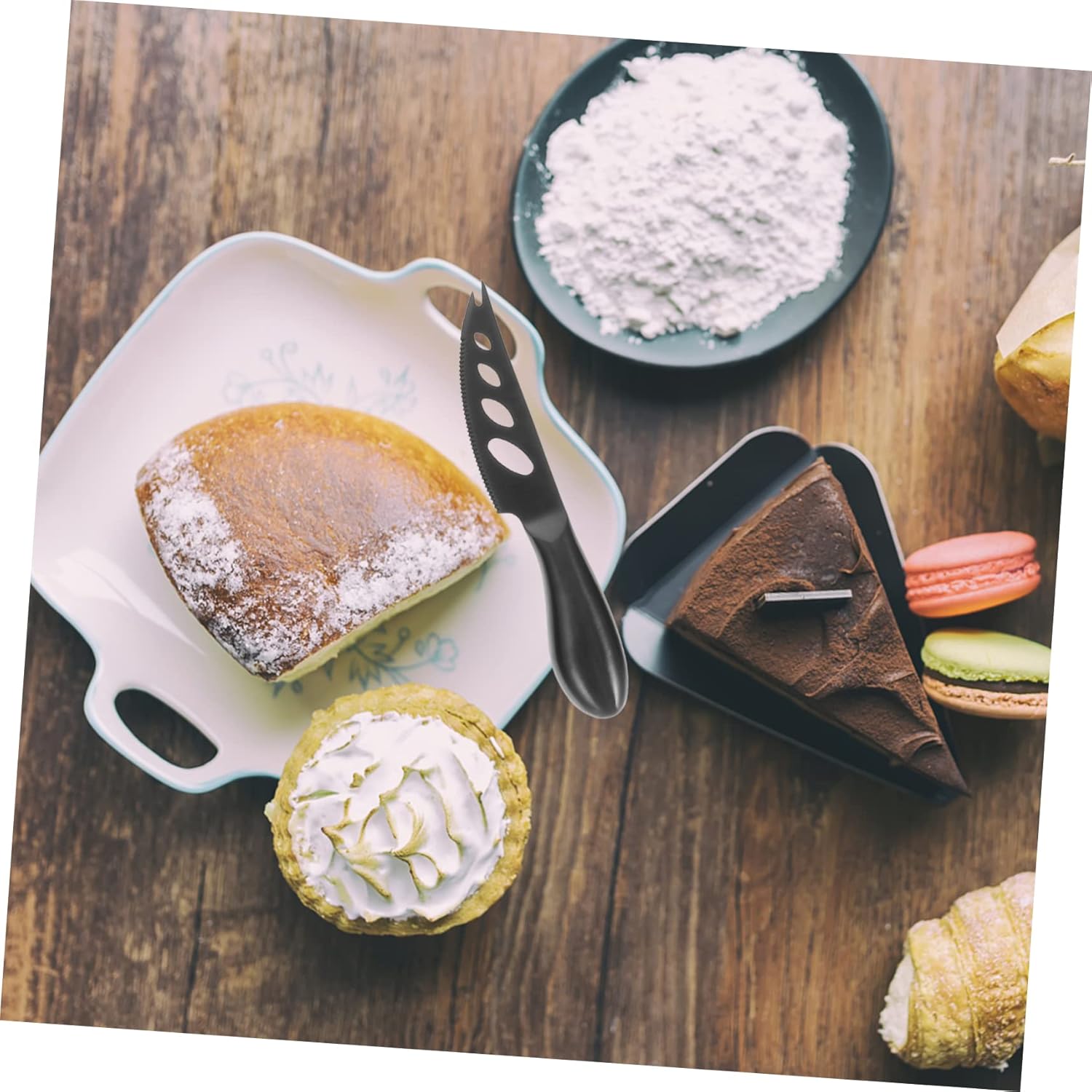 6pcs Stainless Steel Cheese Cutting Tools for Home and Easy to Use for Cheese Butter and Cake Box Included