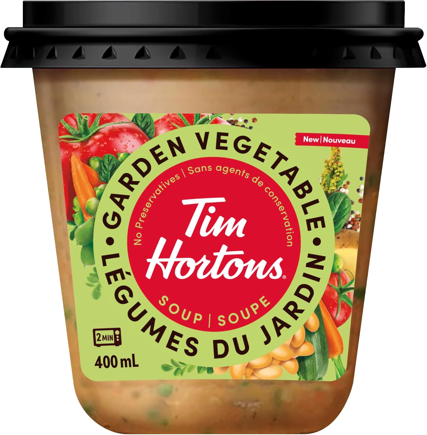 Tim Hortons Garden Vegetable Soup, Ready to Serve, On the Go, 400ml