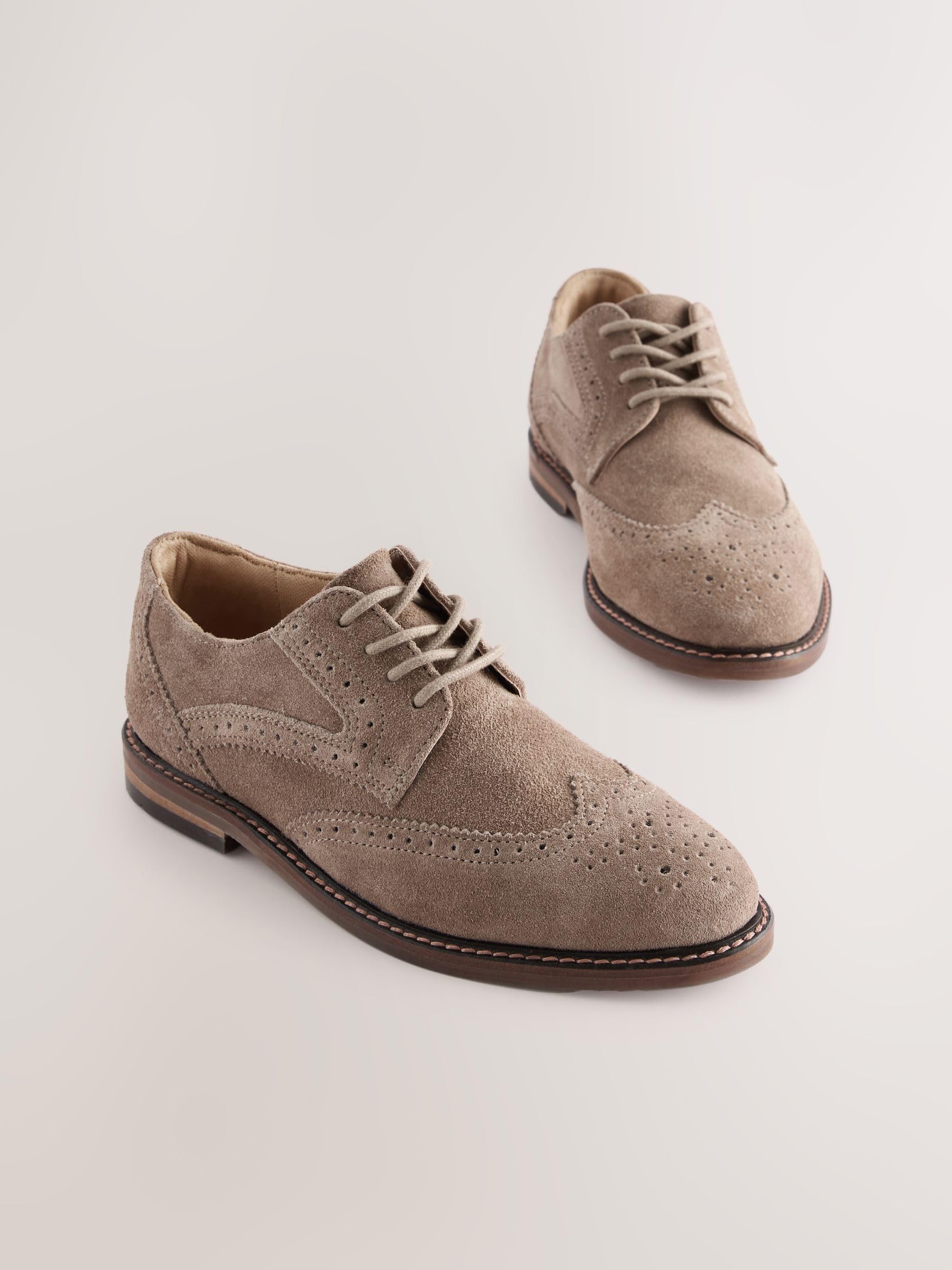 NEXT Ragazzo Scarpe Brogue in Pelle Stringate