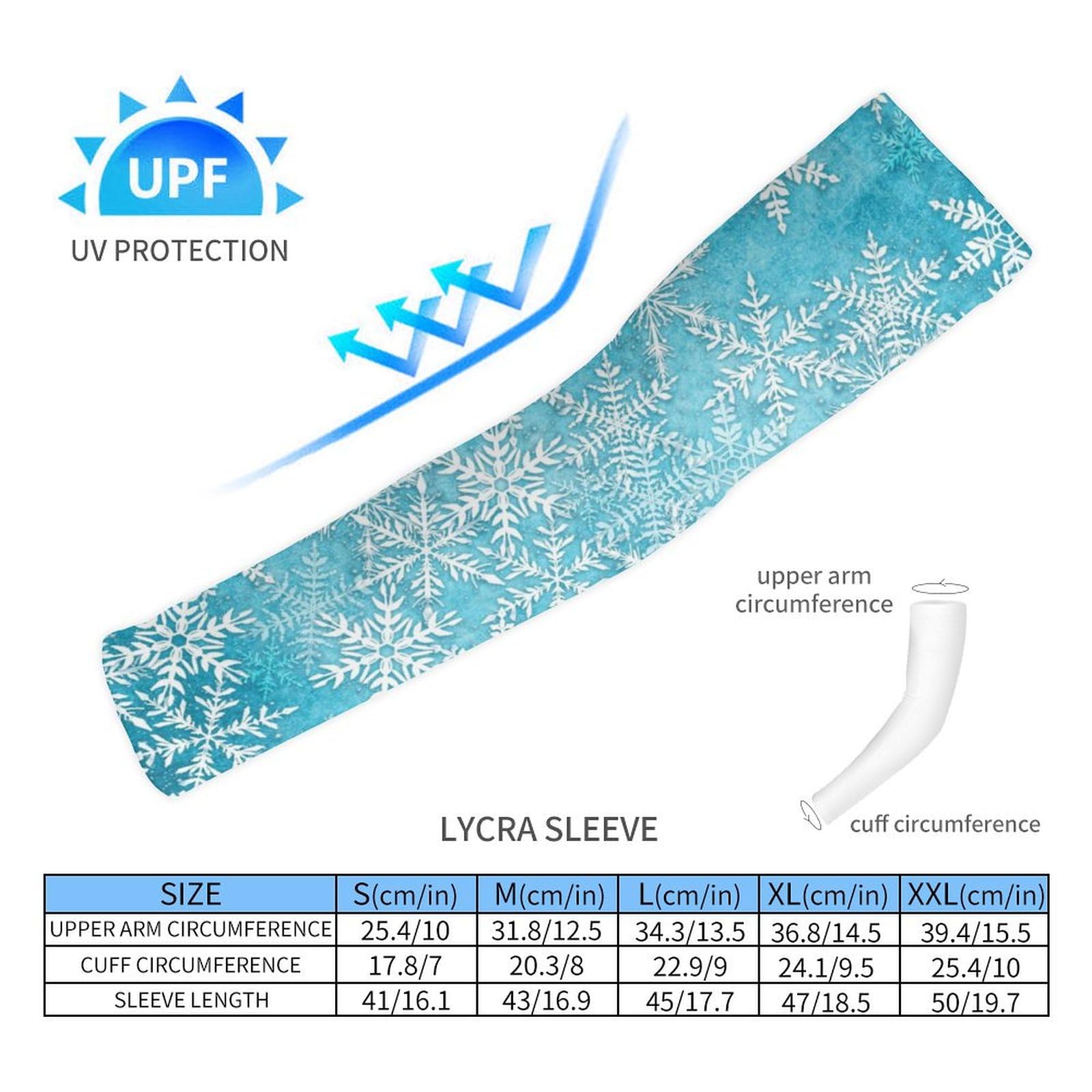 Cvrozpwy Arm Sleeves for Men Women Snow Christmas Sun Protection Sleeves Compression Arm Sleeves Tattoo Cover Up for Outdoor