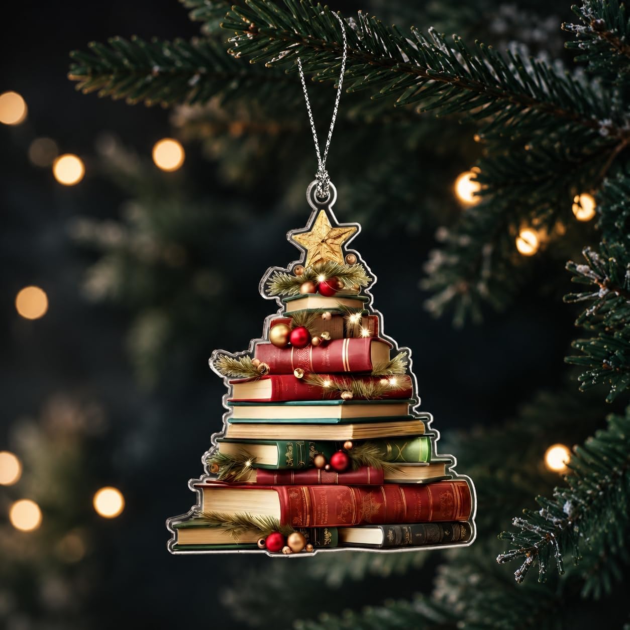 Book Lovers Gifts Christmas Ornaments, Christmas Book Ornament 2026 image 5