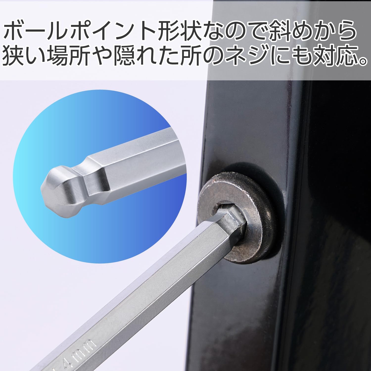 Elecom TL-HWS9 Hex Wrench Set of 9 Ball Point Folding Holder Chrome Plating Surface Treatment