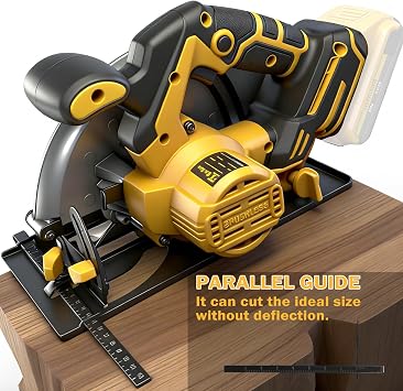 Cordless Circular Saw 7-1/4-Inch Compatible with DeWalt 20V Battery,Brushless Electric Circular Saw with Laser Guide, 2 Blades for Wood, Plastic, Soft Metal (Battery Not Included)