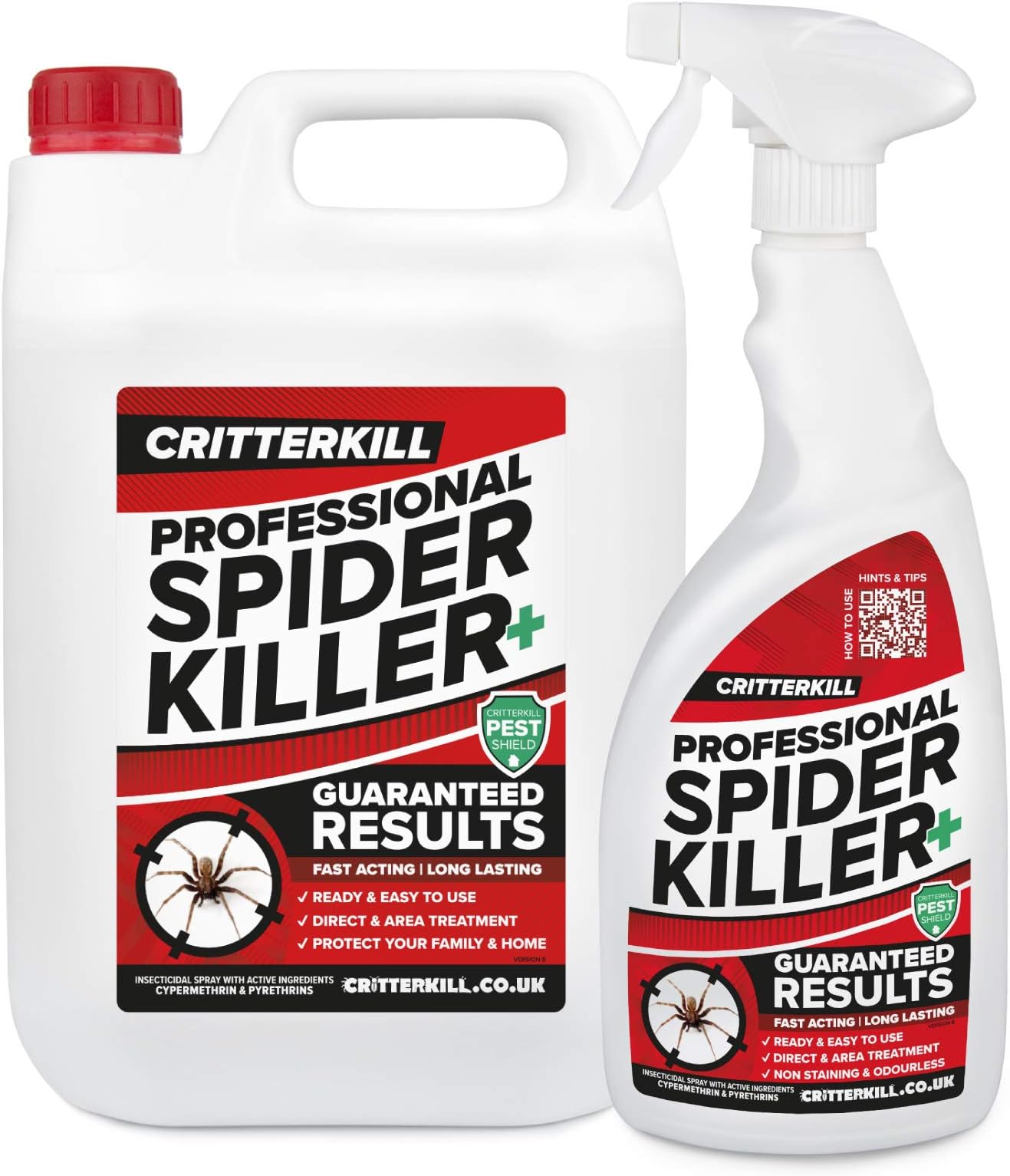 5+1L CritterKill Professional Spider Killer Spray | Guaranteed Results | As Used by Pest Control [6 Litres]