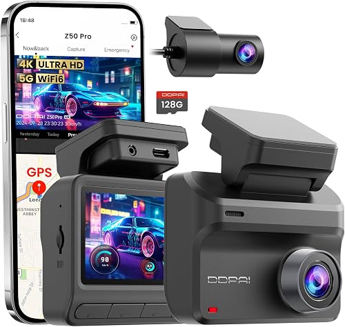 DDPAI Z50 Pro — 4K+1080P, GPS, WiFi 6, 4G LTE, aparcamiento 48H, pantalla IPS