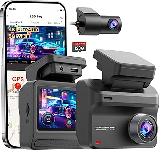 Dashcam 1080p com visão noturna e GPS