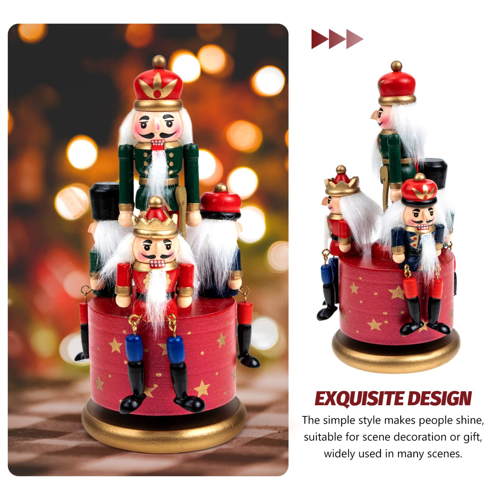 Amazon.co.jp: NOLITOY 木製くるみ割り人形オルゴール クリスマスの