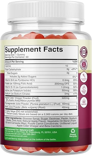 Miniatura 3 de Bio Sense Natures Craft - Pastillas de vinagre de sidra de manzana para pérdida de peso cápsulas ACV quemador de grasa extra fuerte suplemento