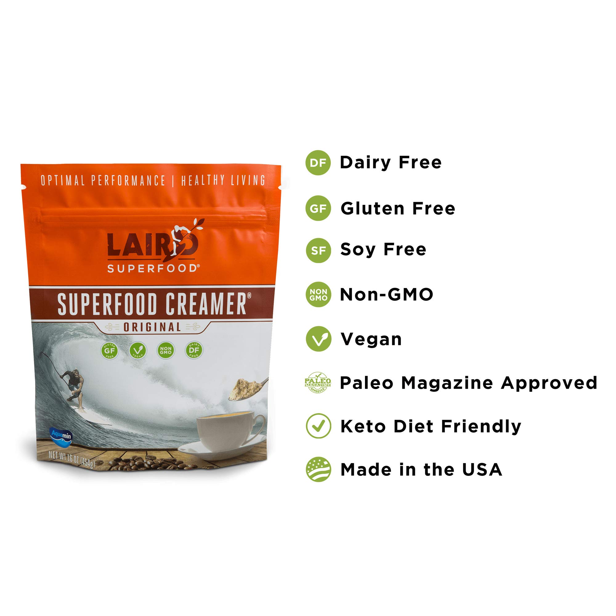 Laird Superfood NonDairy Original Superfood Coconut Powder Coffee