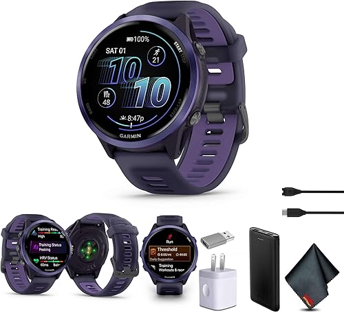 Garmin Forerunner 570 - Reloj inteligente para correr, WiFi de 1.732 pulgadas, reloj inteligente de fitness con GPS para hombres y mujeres, aluminio