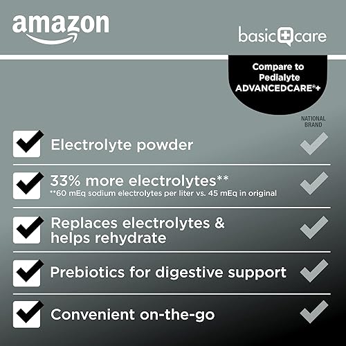 Miniatura 3 de Tienda Basic Care Advantage Care - Paquetes de electrolitos en polvo para rehidratación, fresa congelada, 3.60 onzas (paquete de 1)