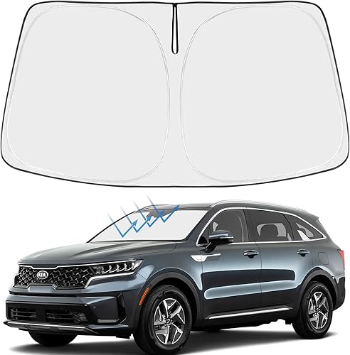 Vista 175 de Proadsy Parasol para parabrisas Sienna Mini Van 2021-2025 2026 de 4 capas plegable frontal protector de parasol bloquea los rayos UV y mantiene