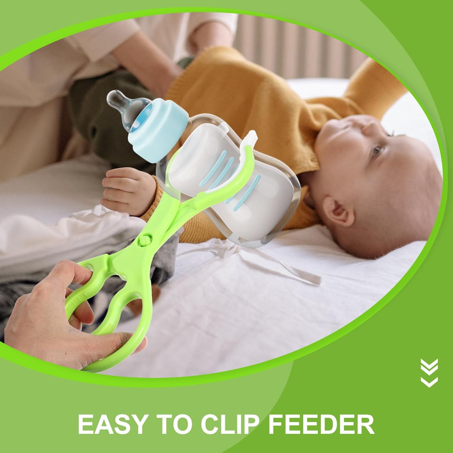 2pcs High-temperature Resistant Nursing Bottle Clip Ergonomic Non-slip Feeder Tongs for Easy Cleaning and Safe Handling for Home Use and Feeding