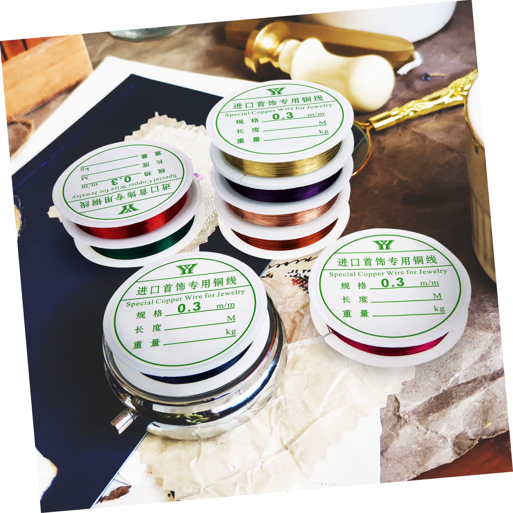 TEHAUX 30rollos Alambre De Para Joyería Hilo Flexible Para y Escultura Mezclados De De