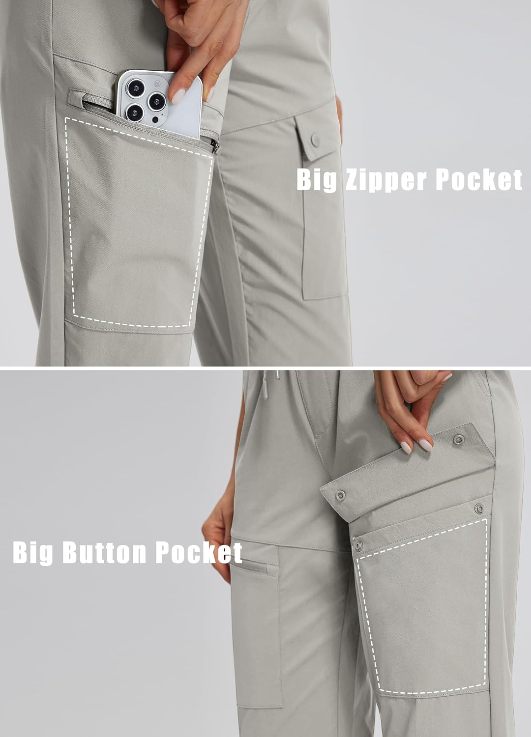 Libin Women's Hiking Pants Lightweight Quick Dry Water Resistant Cargo Pants Outdoor Casual Travel with 5 Pockets