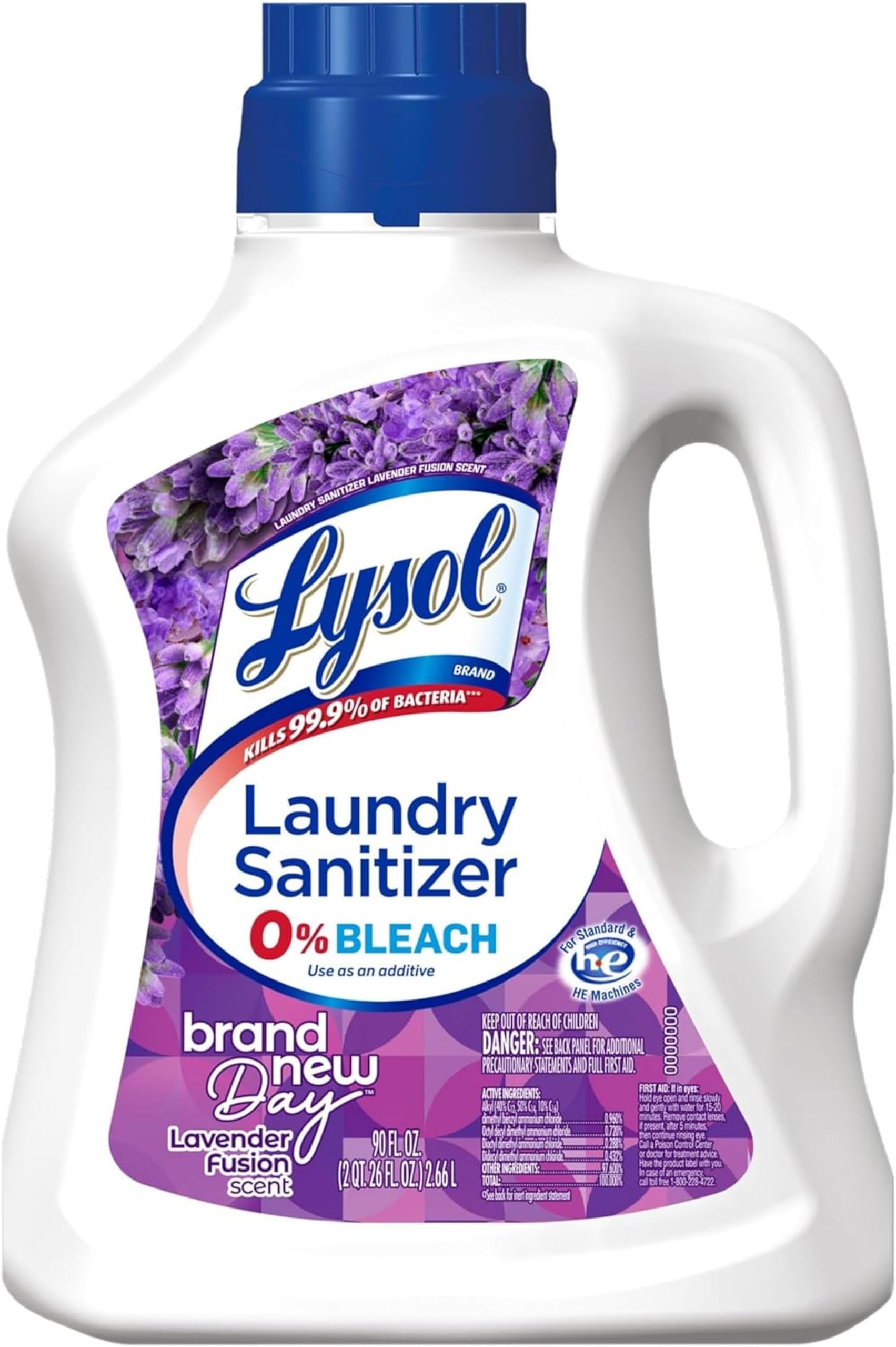 Disinfectant Laundry Sanitizer & Scent Booster, Laundry Detergent Additive, Color Safe Bleach Alternative, Laundry Odor Eliminator, Kills Bacteria & Viruses, Lavender Scent, 90 Fl Oz