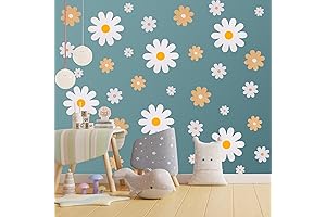 46PCS Daisy Wall Decals | Extraordinary Floral Decor for Any Wall